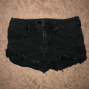 Black Jean Shorts
